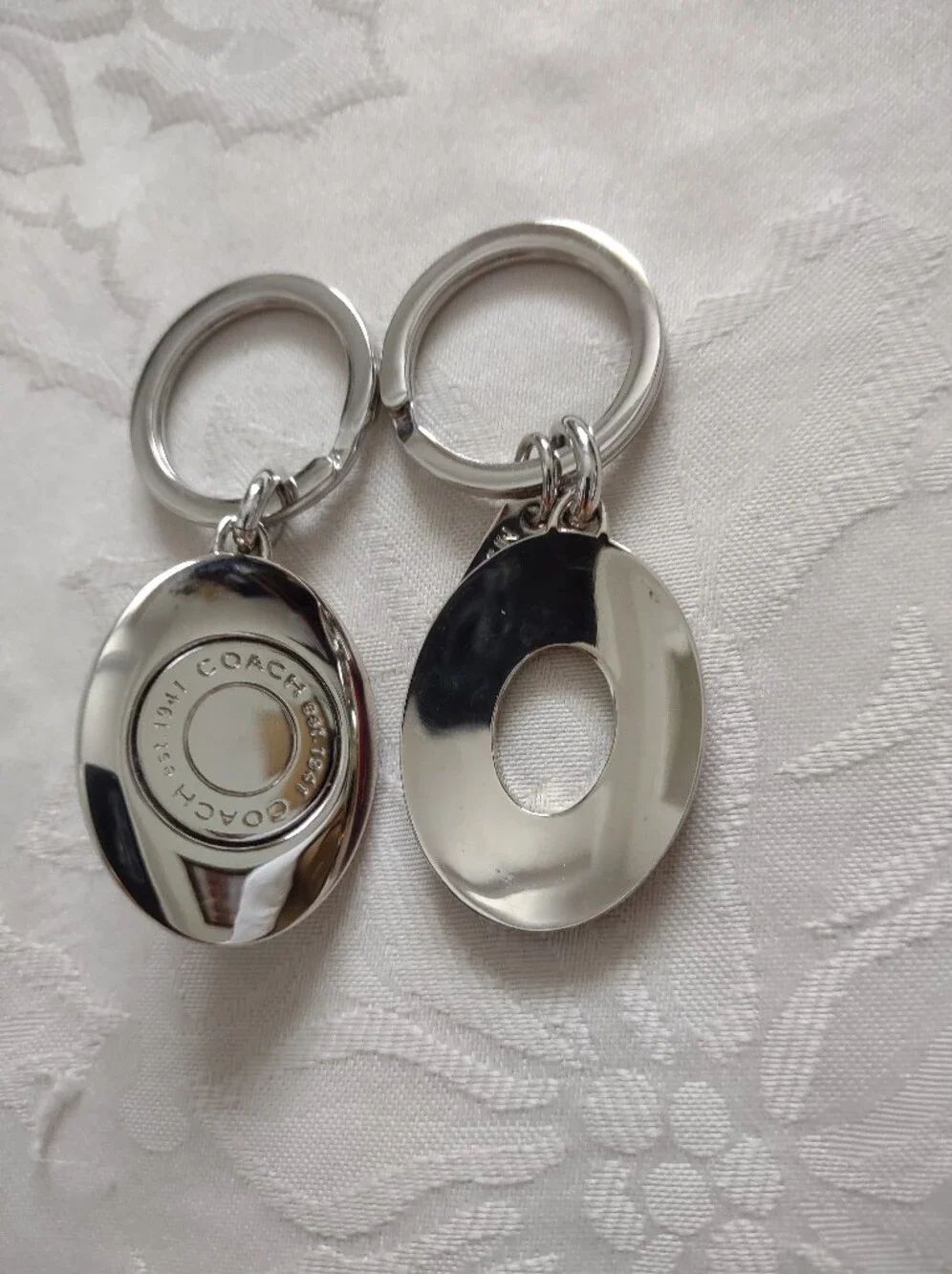 Coach Turn Lock Charm Two Key Chains